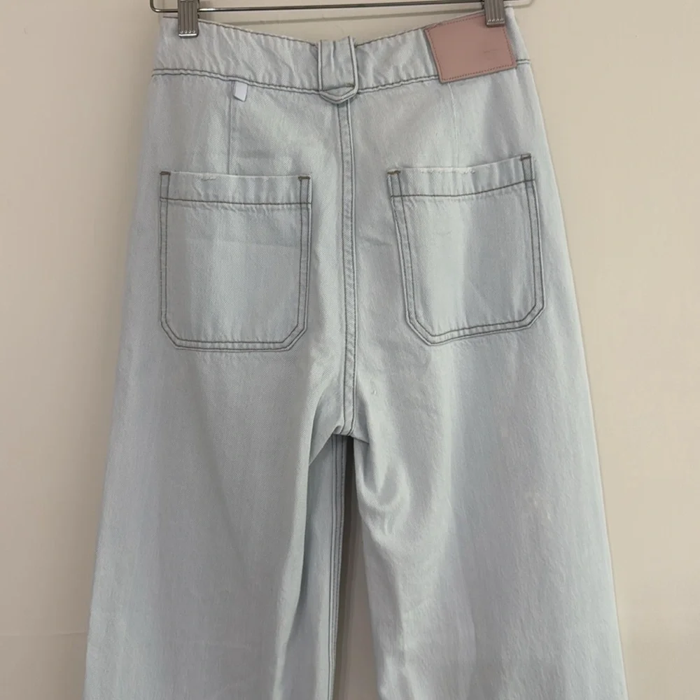 FREE PEOPLE by ZGY Denim ZEEGEEWHY‎ Light Blue Flare Jeans
